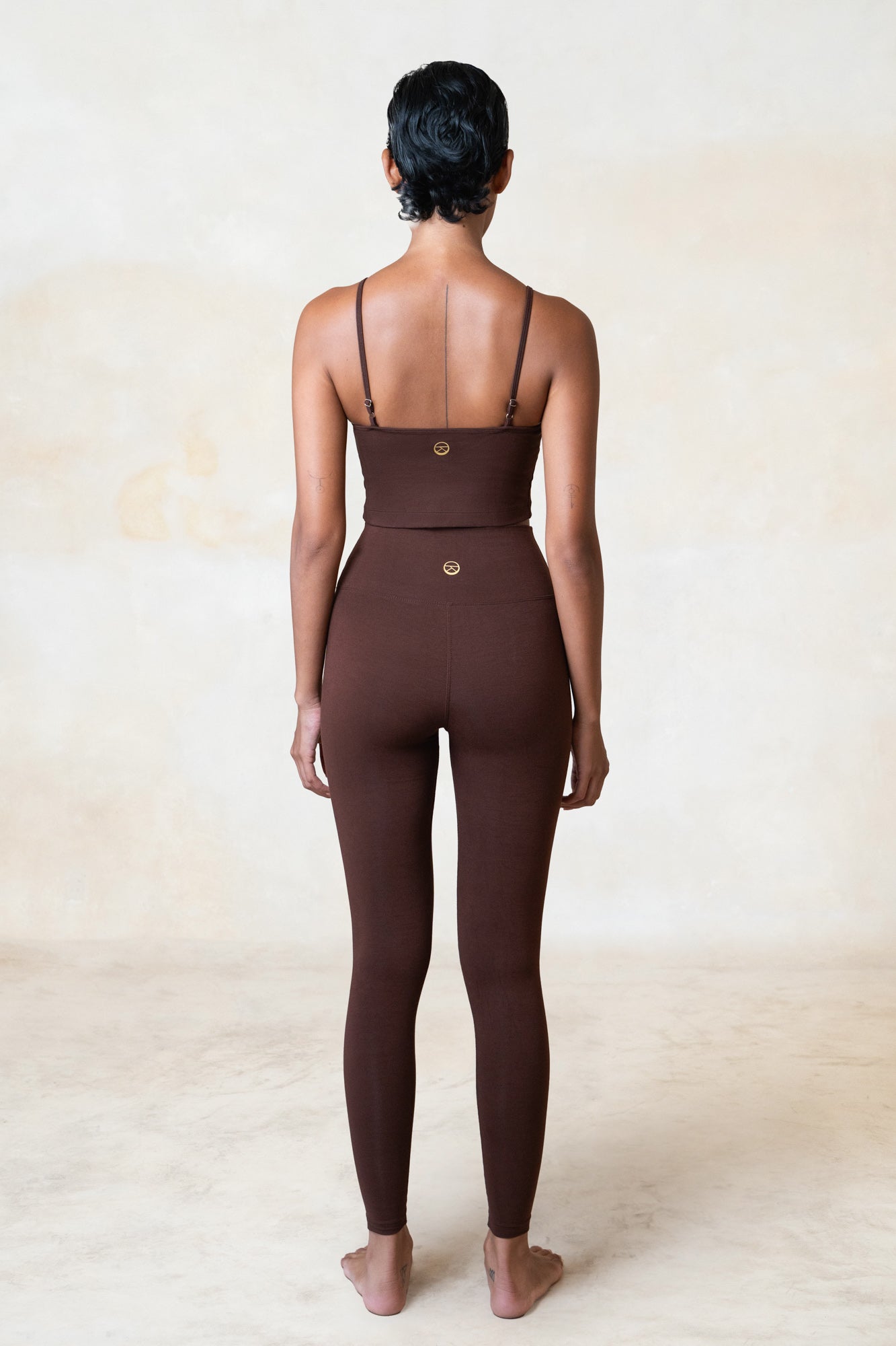 Studio K Ester Bamboo Built-In Bra Crop Top – eco-friendly, soft, and comfortable yoga and lounge wear, available in multiple sizes.