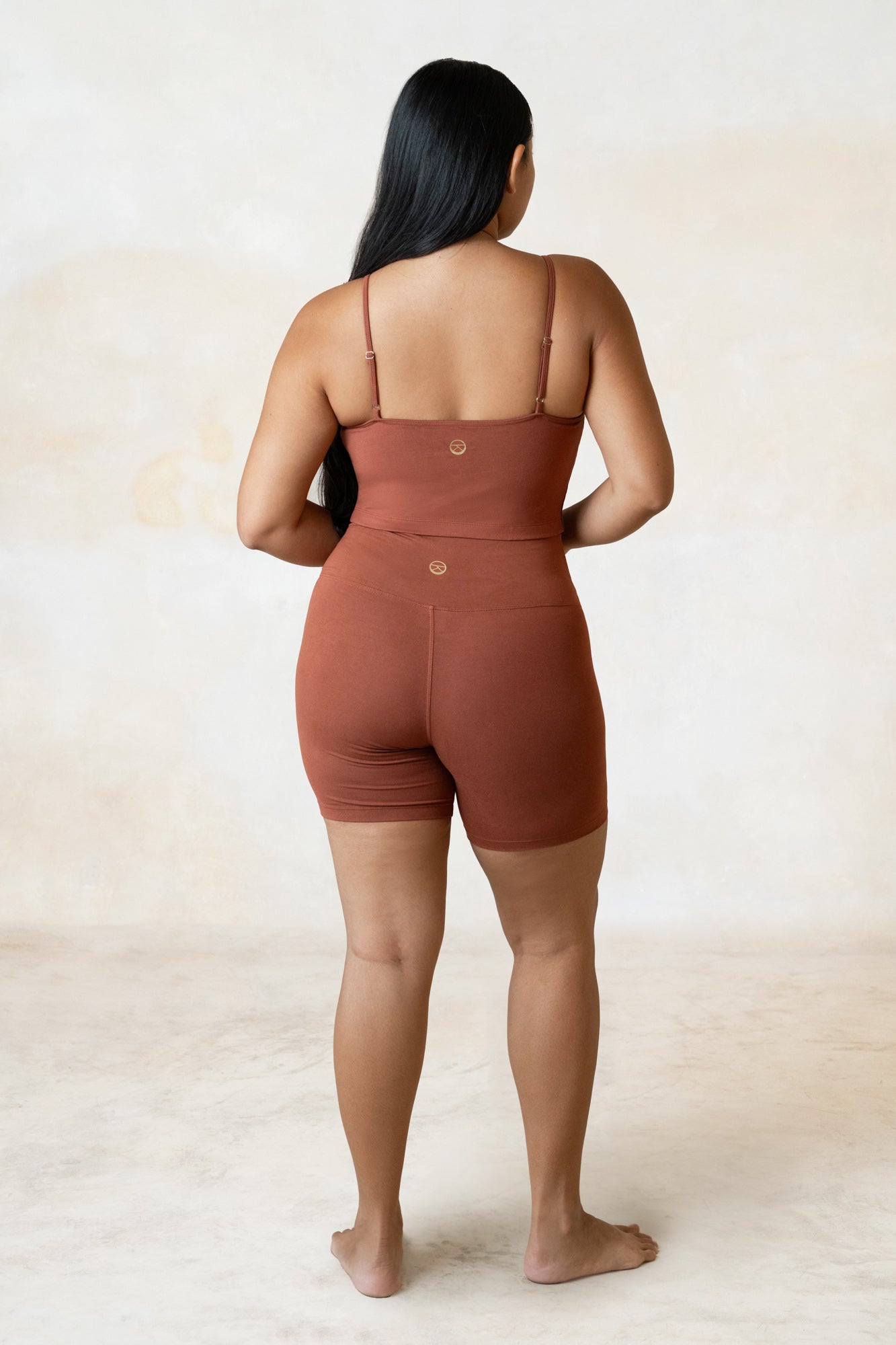 Studio K Ester Bamboo Built-in Bra Crop Top – eco-friendly, soft, and comfortable yoga and lounge wear, available in multiple sizes.