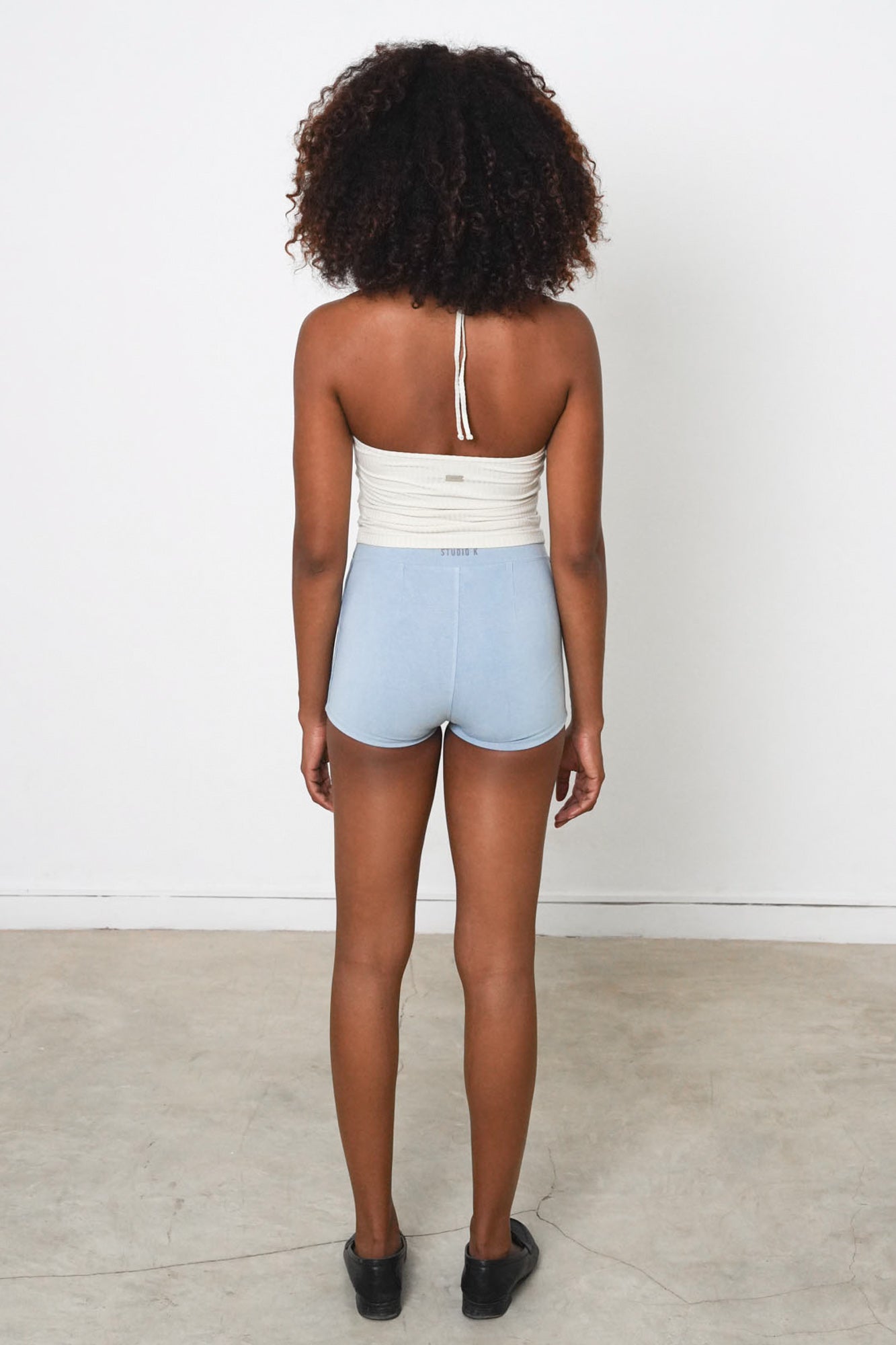 Rib Halter Neck Top