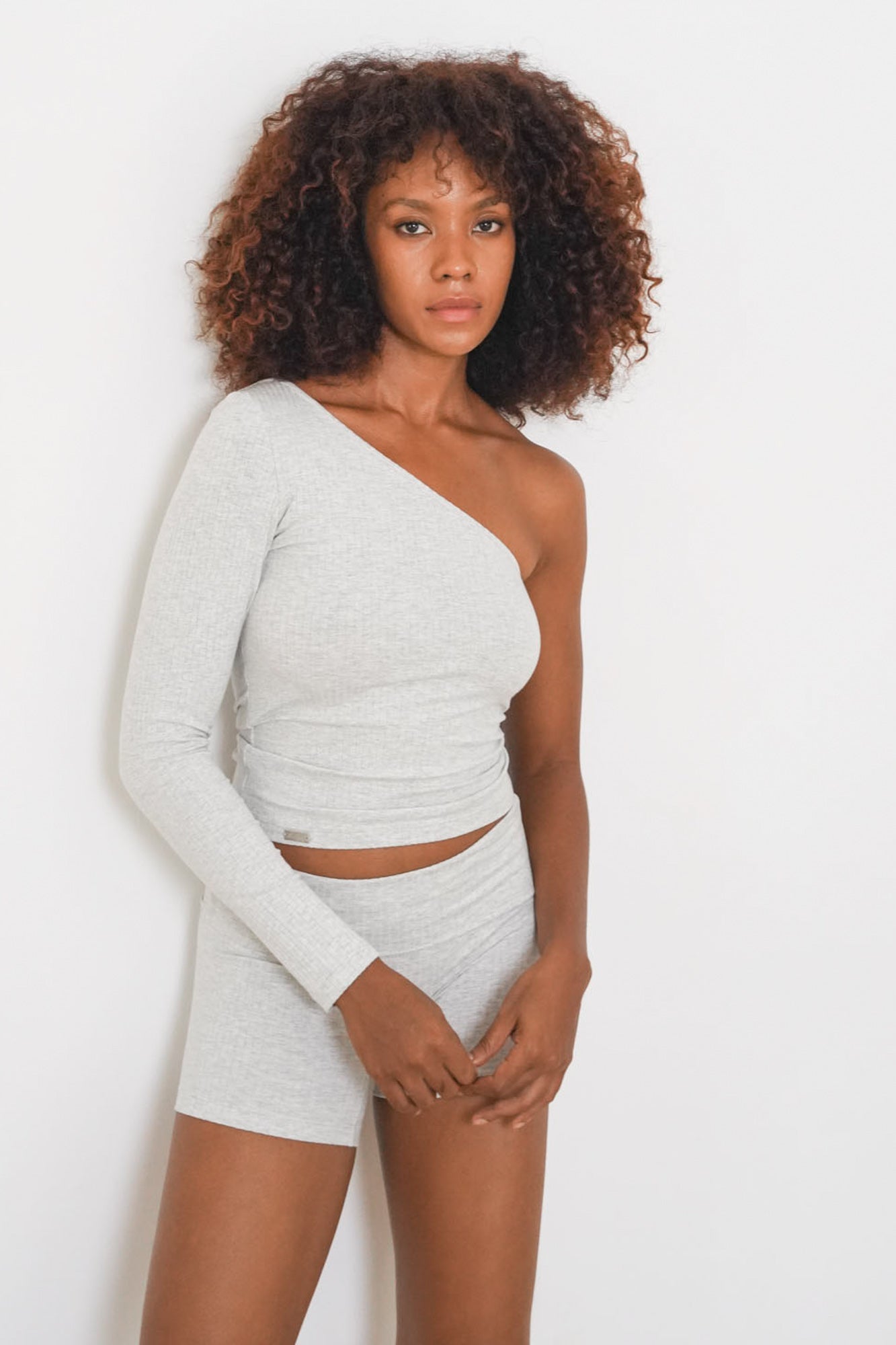 Rib One shoulder top