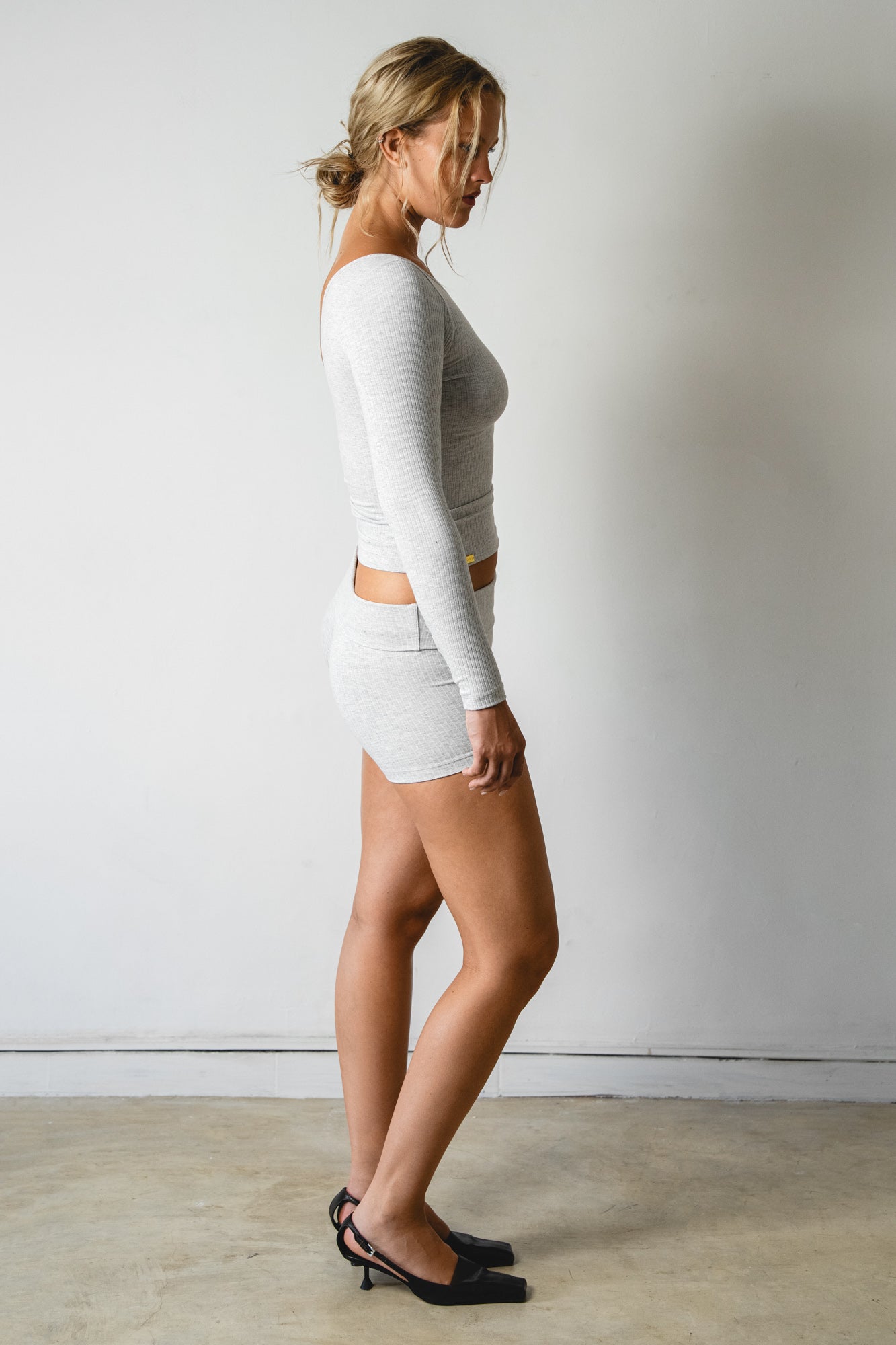 Rib One shoulder top