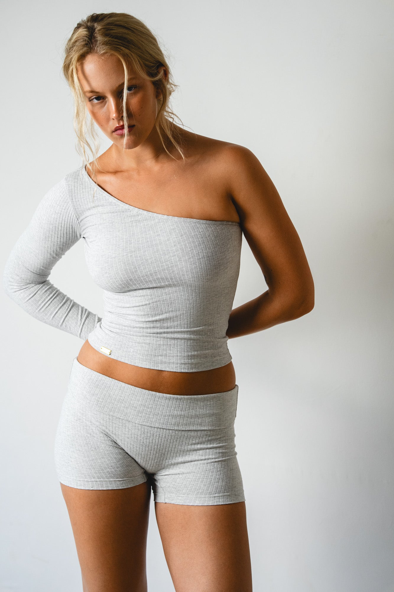 Rib One shoulder top