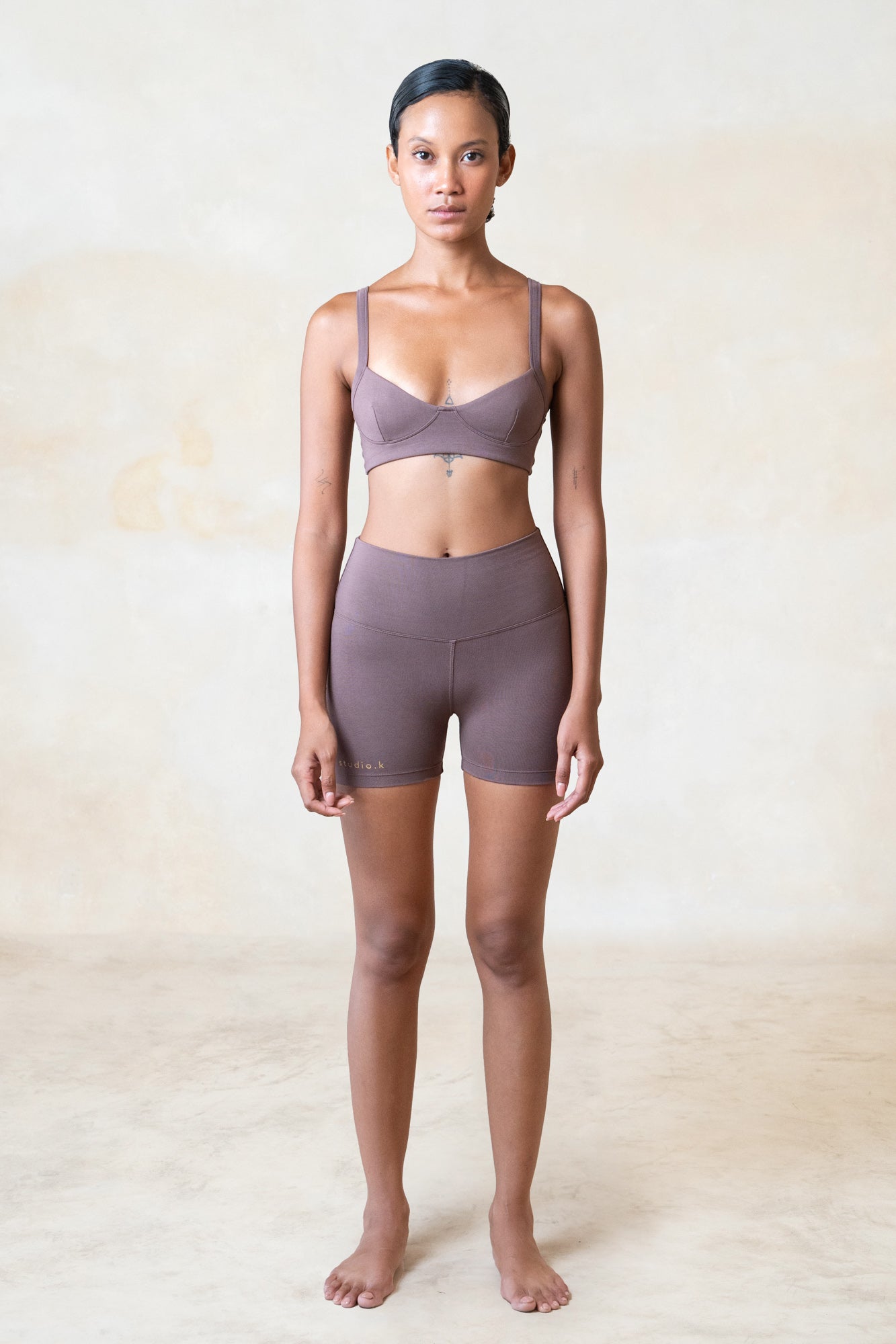 Studio K Disa Bamboo Shorts – eco-friendly, soft, and comfortable yoga and lounge wear, available in multiple sizes.