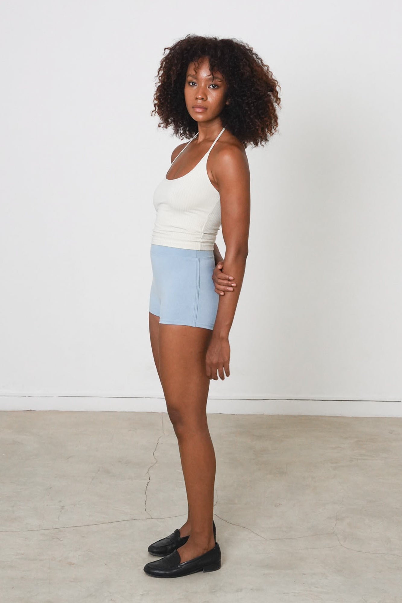 Studio K | Womens | Rib Halter Neck Top | Ivory | XXS - XXL