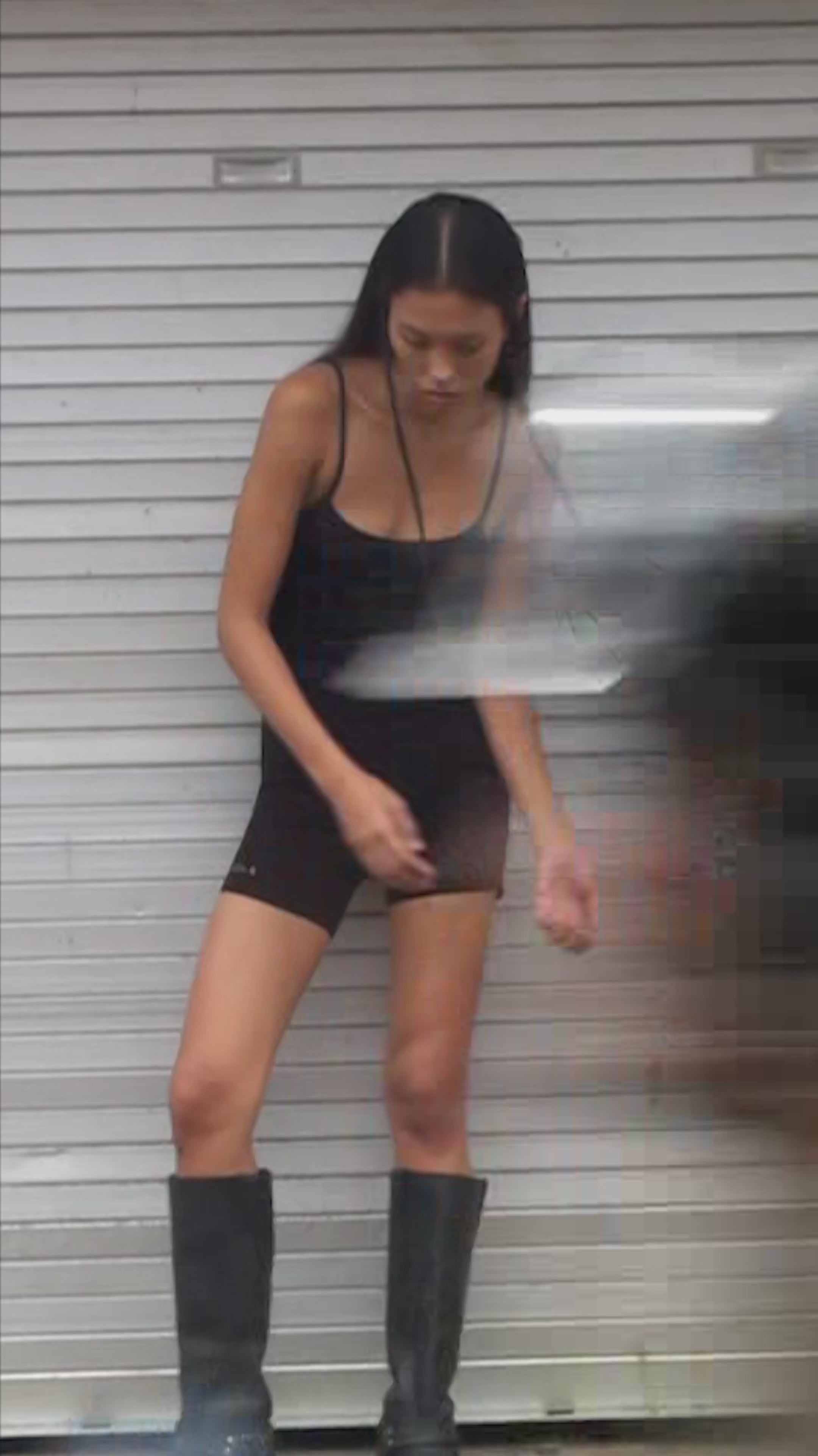 Studio K Katarina Bamboo Bodysuit in Black – eco-friendly, soft, and comfortable yoga and lounge wear, available in multiple sizes.