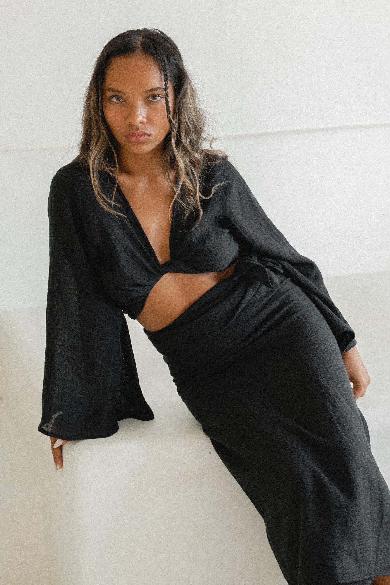 Ramie Wrap Top